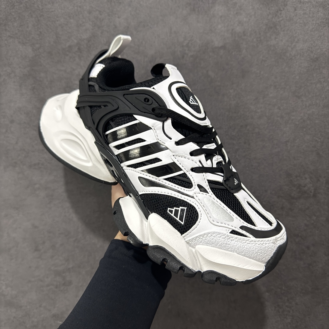 图片[3]-【公司级】AD XLG Runner Deluxe 跑步者豪华版系列低帮厚底增高老爹风复古缓震休闲运动慢跑鞋IH0072 轻机甲赛博复古休闲运动老爹鞋 原楦纸板数据开发 铸造原味鞋型 耐磨防撕裂面料和RPU后跟结构，皮革鞋面缀有交叉失眠，搭配织物内里，舒适妥帖。双密度大底设计，更具稳定性 尺码：36-45-选品中心