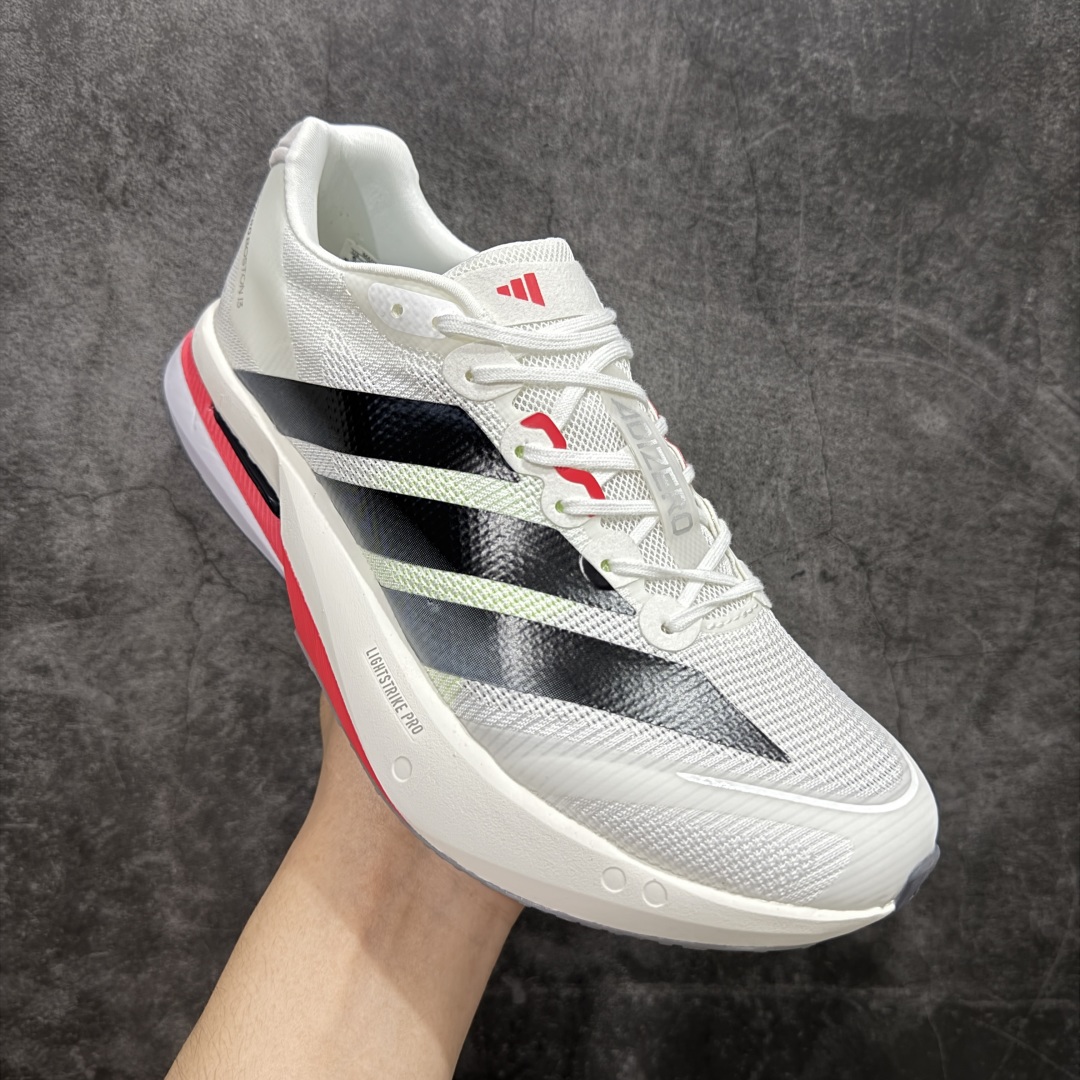 210 【纯原版】Ad Adizero Boston 13 阿迪马拉松系列超轻防滑训练跑步运动鞋 JS4934