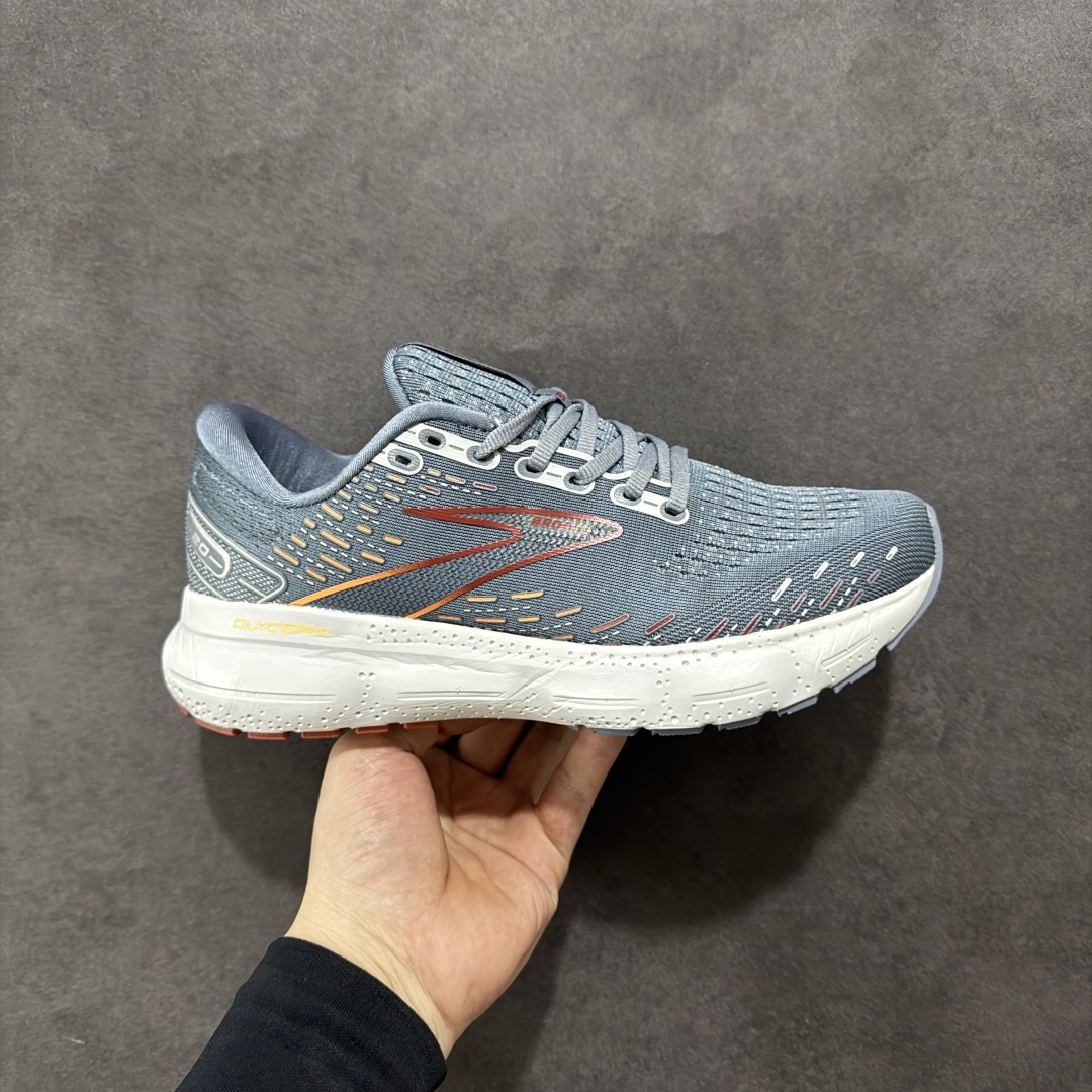 【公司级】新款Brooks布鲁克斯Glycerin甘油20跑鞋男子缓震马拉松氮气慢跑鞋 该鞋以厚实的中底和高分子注氮技术为特点 提供极致的缓震性能 鞋面柔软厚实 具有良好的包裹性能和散热性能 大底设计简单 纹路深 适合城市路跑 尺码:36 36.5 37.5 38 38.5 39 40 40.5 41 42 42.5 43 44 45-选品中心