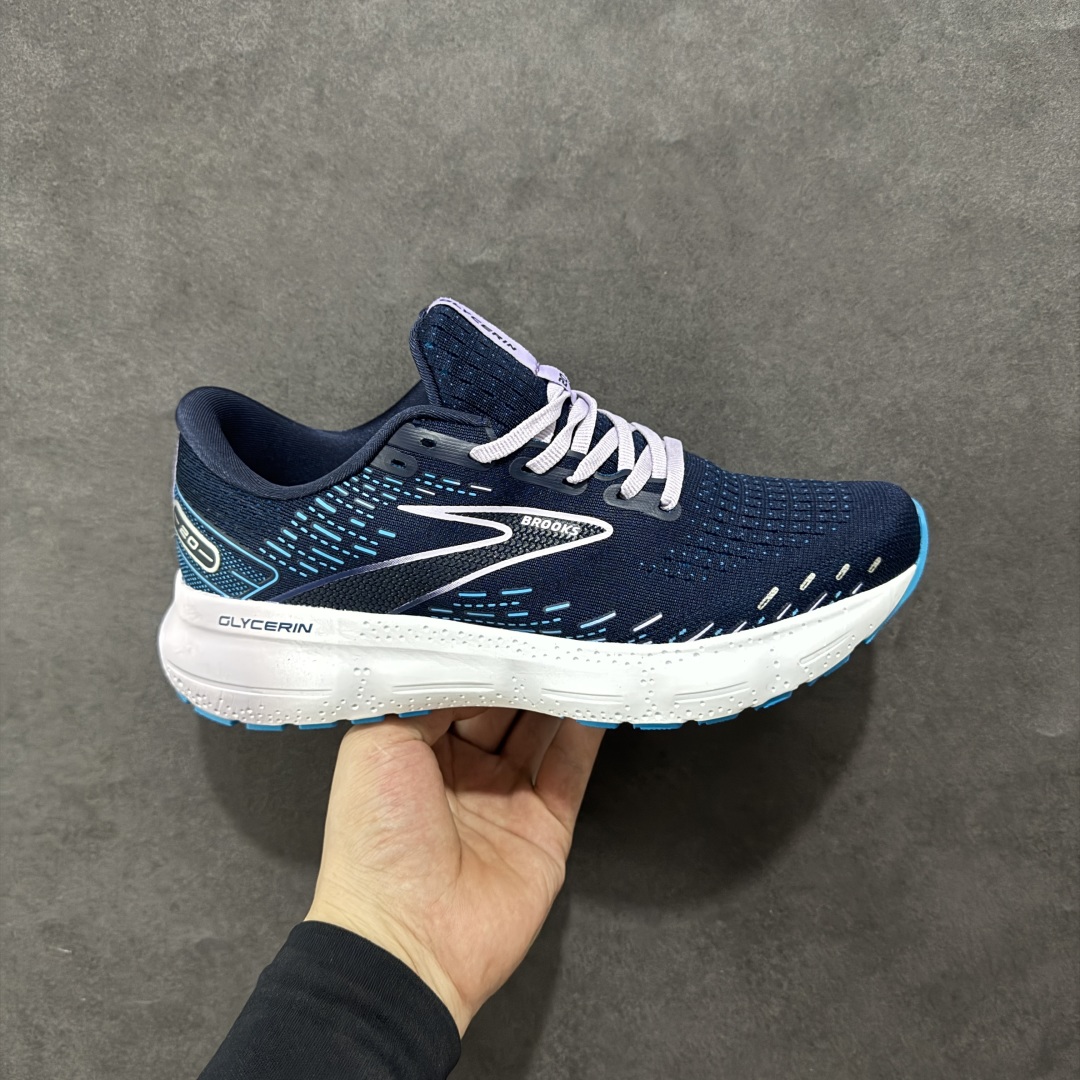【公司级】新款Brooks布鲁克斯Glycerin甘油20跑鞋男子缓震马拉松氮气慢跑鞋 该鞋以厚实的中底和高分子注氮技术为特点 提供极致的缓震性能 鞋面柔软厚实 具有良好的包裹性能和散热性能 大底设计简单 纹路深 适合城市路跑 尺码:36 36.5 37.5 38 38.5 39 40 40.5 41 42 42.5 43 44 45-选品中心