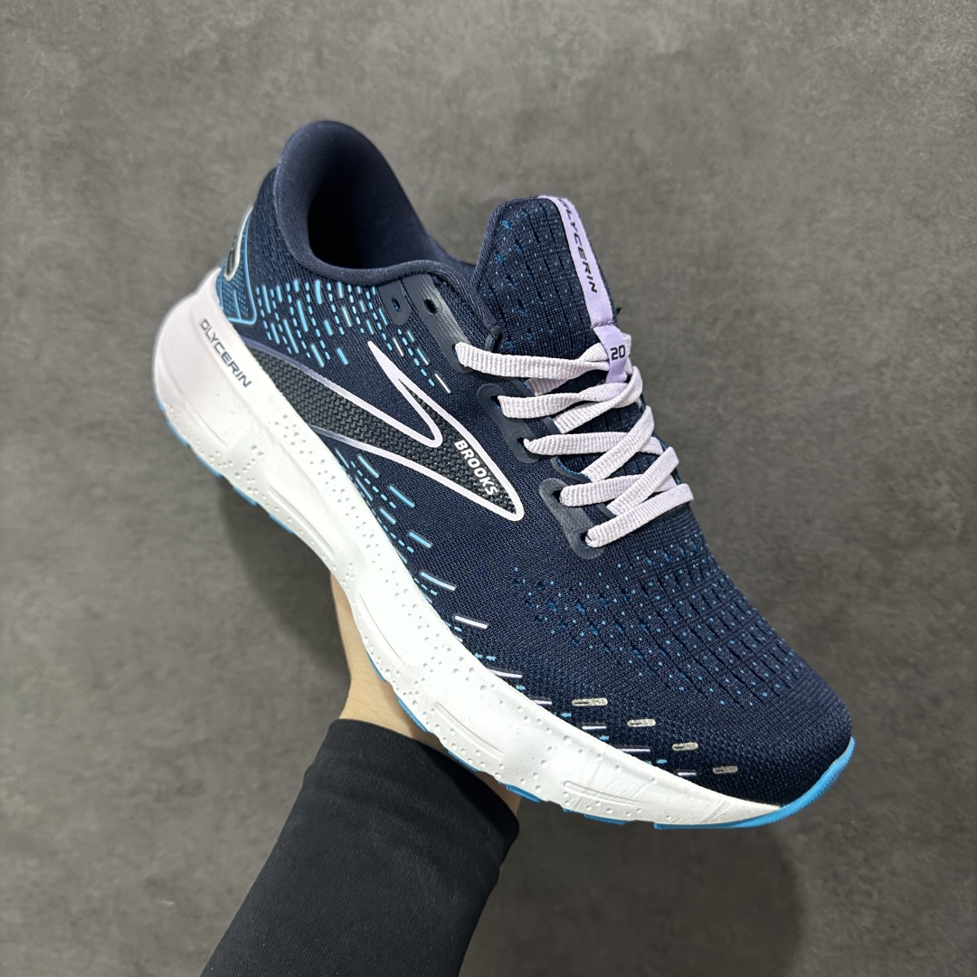 图片[3]-【公司级】新款Brooks布鲁克斯Glycerin甘油20跑鞋男子缓震马拉松氮气慢跑鞋 该鞋以厚实的中底和高分子注氮技术为特点 提供极致的缓震性能 鞋面柔软厚实 具有良好的包裹性能和散热性能 大底设计简单 纹路深 适合城市路跑 尺码：36 36.5 37.5 38 38.5 39 40 40.5 41 42 42.5 43 44 45-选品中心