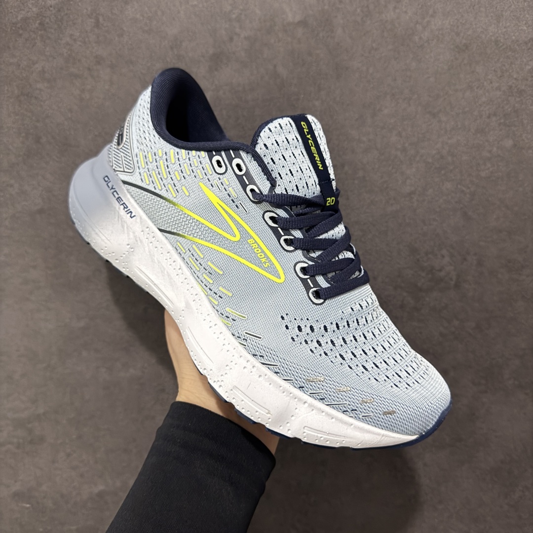 图片[3]-【公司级】新款Brooks布鲁克斯Glycerin甘油20跑鞋男子缓震马拉松氮气慢跑鞋 该鞋以厚实的中底和高分子注氮技术为特点 提供极致的缓震性能 鞋面柔软厚实 具有良好的包裹性能和散热性能 大底设计简单 纹路深 适合城市路跑 尺码：36 36.5 37.5 38 38.5 39 40 40.5 41 42 42.5 43 44 45-选品中心