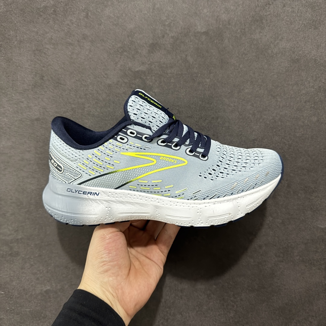 【公司级】新款Brooks布鲁克斯Glycerin甘油20跑鞋男子缓震马拉松氮气慢跑鞋 该鞋以厚实的中底和高分子注氮技术为特点 提供极致的缓震性能 鞋面柔软厚实 具有良好的包裹性能和散热性能 大底设计简单 纹路深 适合城市路跑 尺码:36 36.5 37.5 38 38.5 39 40 40.5 41 42 42.5 43 44 45-选品中心