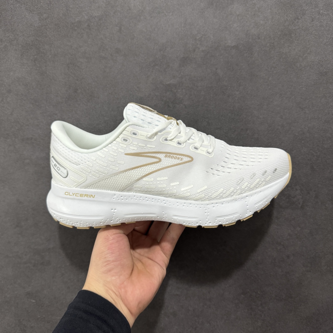 【公司级】新款Brooks布鲁克斯Glycerin甘油20跑鞋男子缓震马拉松氮气慢跑鞋 该鞋以厚实的中底和高分子注氮技术为特点 提供极致的缓震性能 鞋面柔软厚实 具有良好的包裹性能和散热性能 大底设计简单 纹路深 适合城市路跑 尺码:36 36.5 37.5 38 38.5 39 40 40.5 41 42 42.5 43 44 45-选品中心