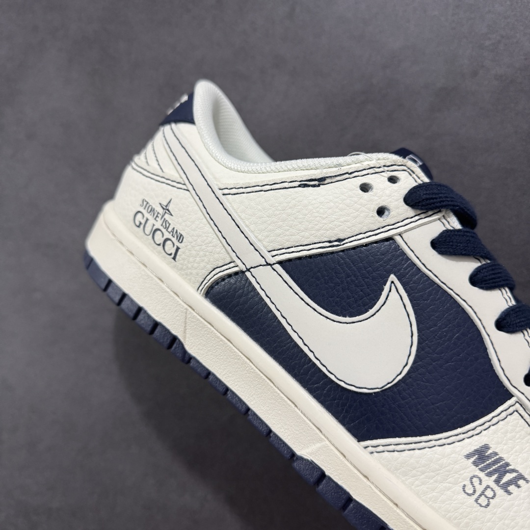  
【定制版】Nike SB Dunk Low 古驰联名 蓝白白勾 周年高端定制 低帮休闲板鞋 FC16