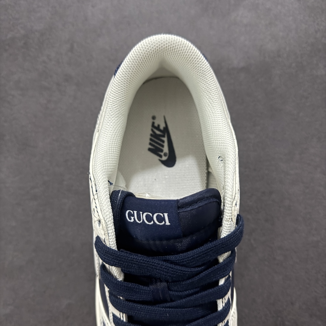  
【定制版】Nike SB Dunk Low 古驰联名 蓝白白勾 周年高端定制 低帮休闲板鞋 FC16