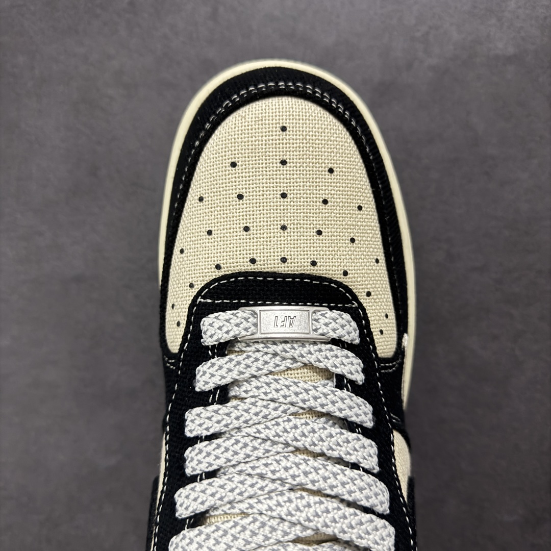 260 【定制版】海外限量发售！NIke Air Force 1 '07 Low “斯图西联名——米黑棉麻”空军一号 低帮 运动鞋 XX3168-156