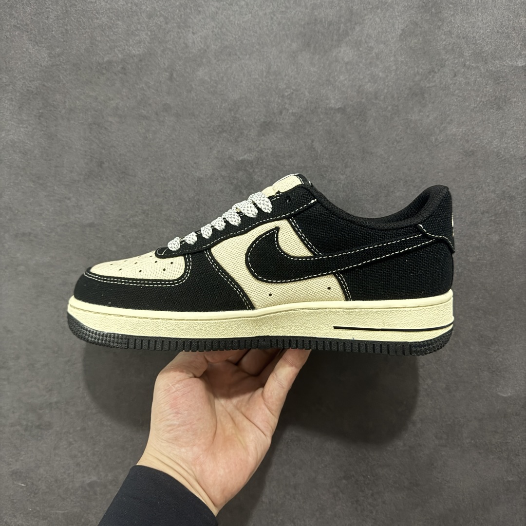 260 【定制版】海外限量发售！NIke Air Force 1 '07 Low “斯图西联名——米黑棉麻”空军一号 低帮 运动鞋 XX3168-156
