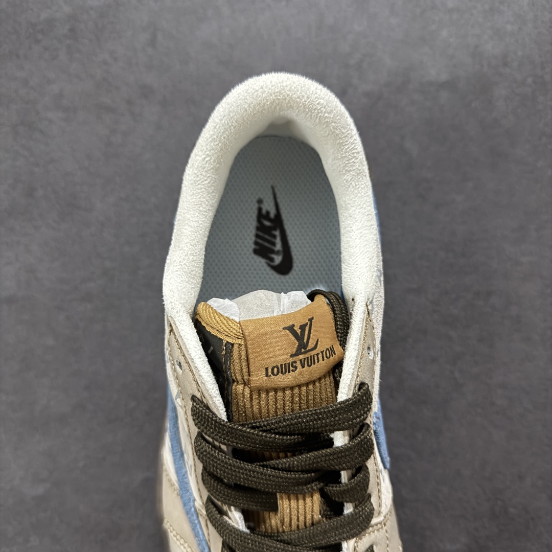 280 【定制版】Travis Scott x Fragment Design x Air Jordan 1 Low SP AJ1 LV联名 蓝灰棕 低帮文化休闲板鞋 CH6336-022