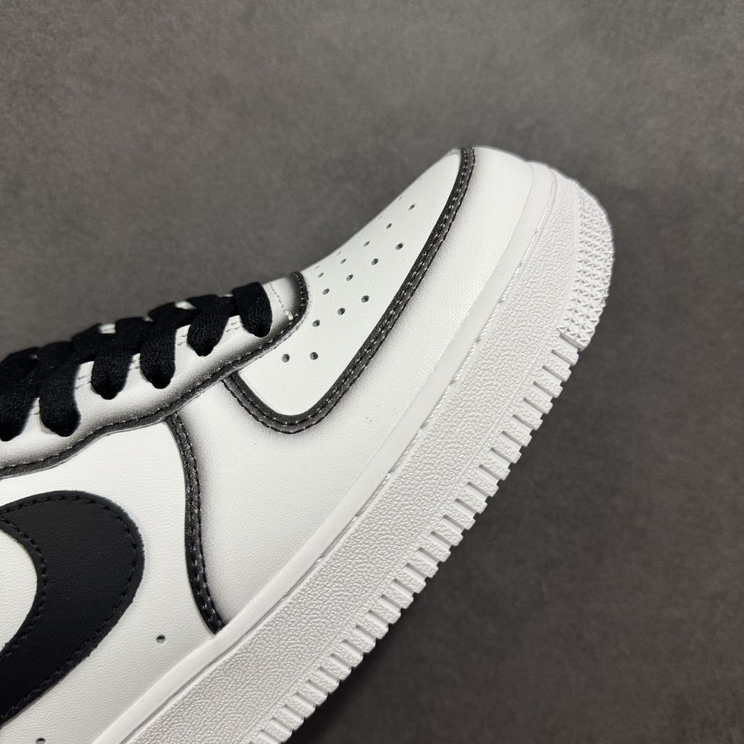260 【定制版】官方爆款定制 Nike Air Force 1 Low’07 黑色边界 空军一号低帮休闲板鞋 ZH0316-075