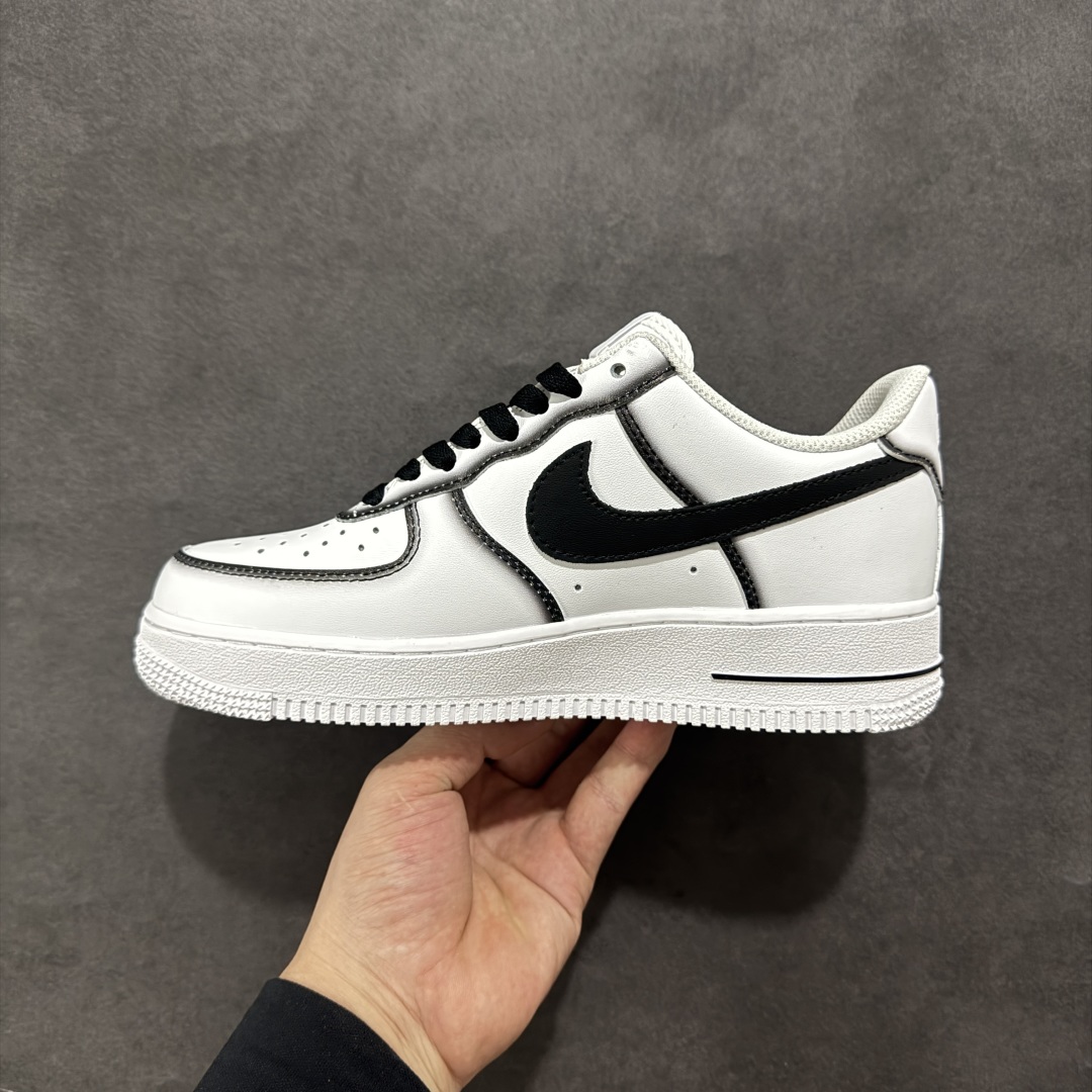 260 【定制版】官方爆款定制 Nike Air Force 1 Low’07 黑色边界 空军一号低帮休闲板鞋 ZH0316-075