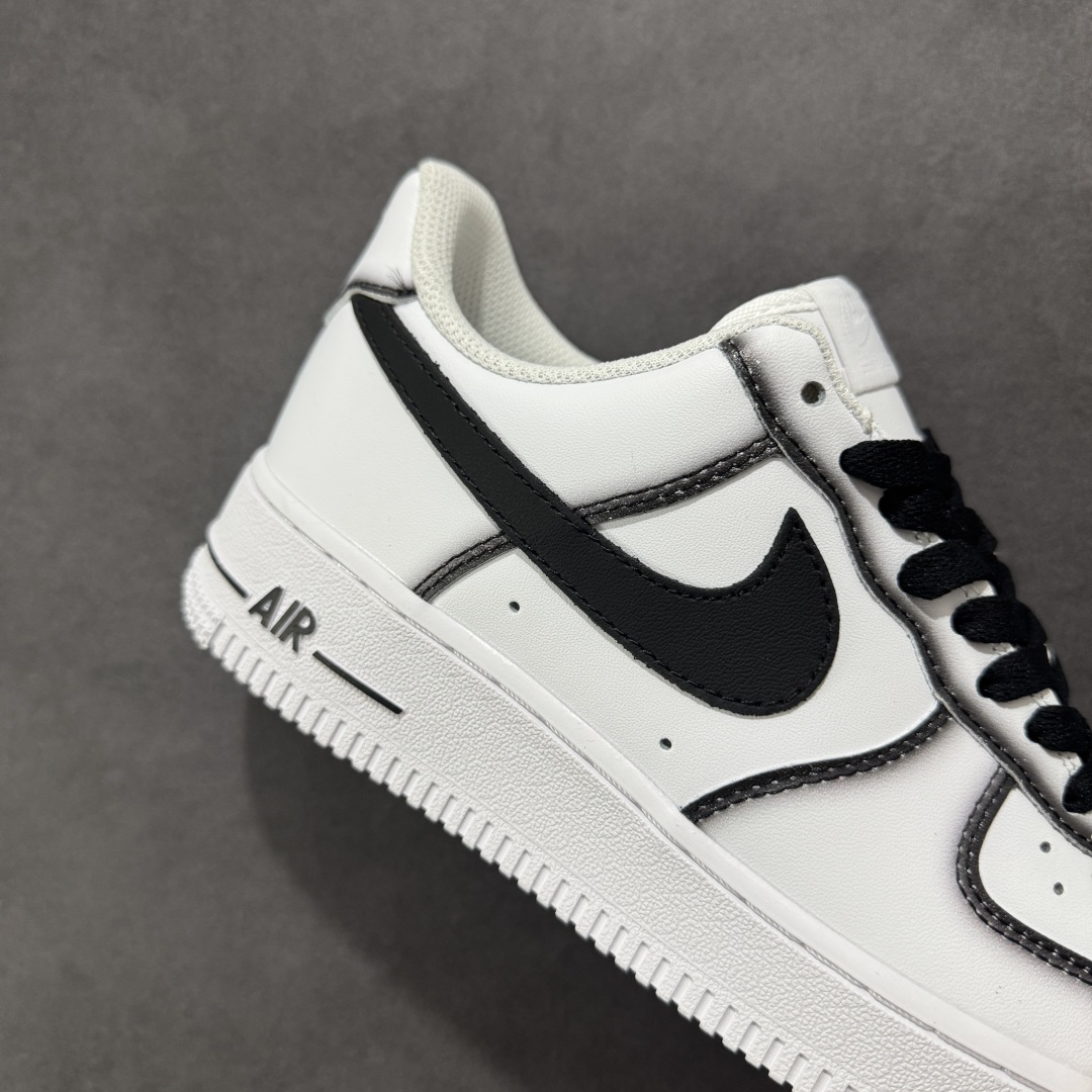 260 【定制版】官方爆款定制 Nike Air Force 1 Low’07 黑色边界 空军一号低帮休闲板鞋 ZH0316-075