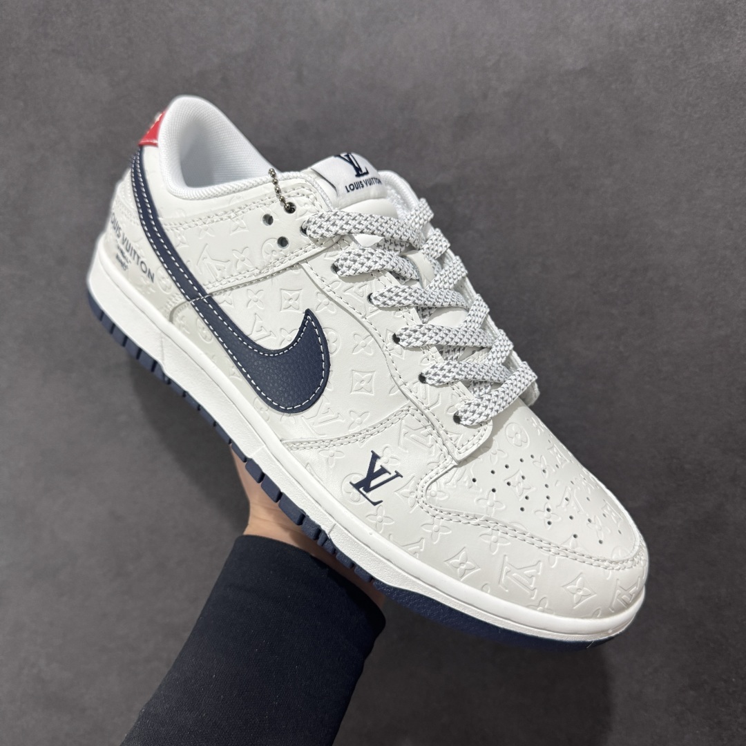 280 【定制版】Nike SB Dunk Low LV联名 蓝勾暗印花 周年高端定制 低帮休闲板鞋 XX3168-146