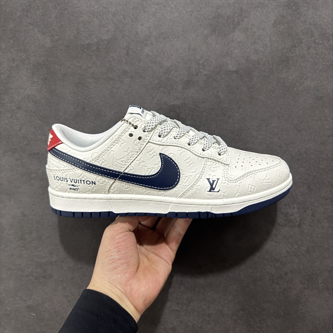 280 【定制版】Nike SB Dunk Low LV联名 蓝勾暗印花 周年高端定制 低帮休闲板鞋 XX3168-146