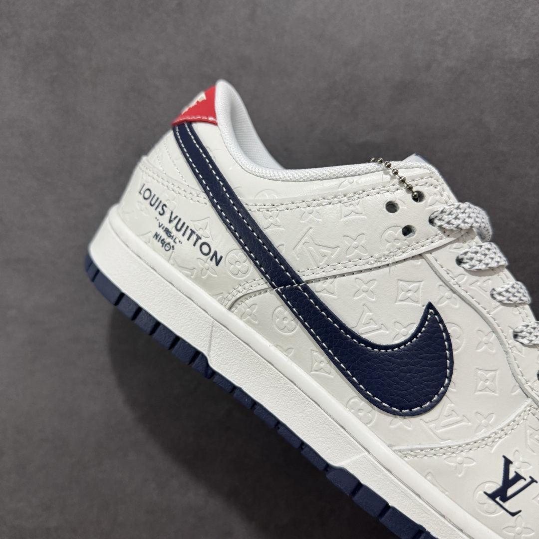 280 【定制版】Nike SB Dunk Low LV联名 蓝勾暗印花 周年高端定制 低帮休闲板鞋 XX3168-146