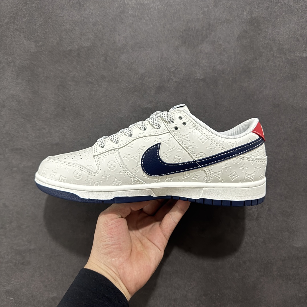 280 【定制版】Nike SB Dunk Low LV联名 蓝勾暗印花 周年高端定制 低帮休闲板鞋 XX3168-146