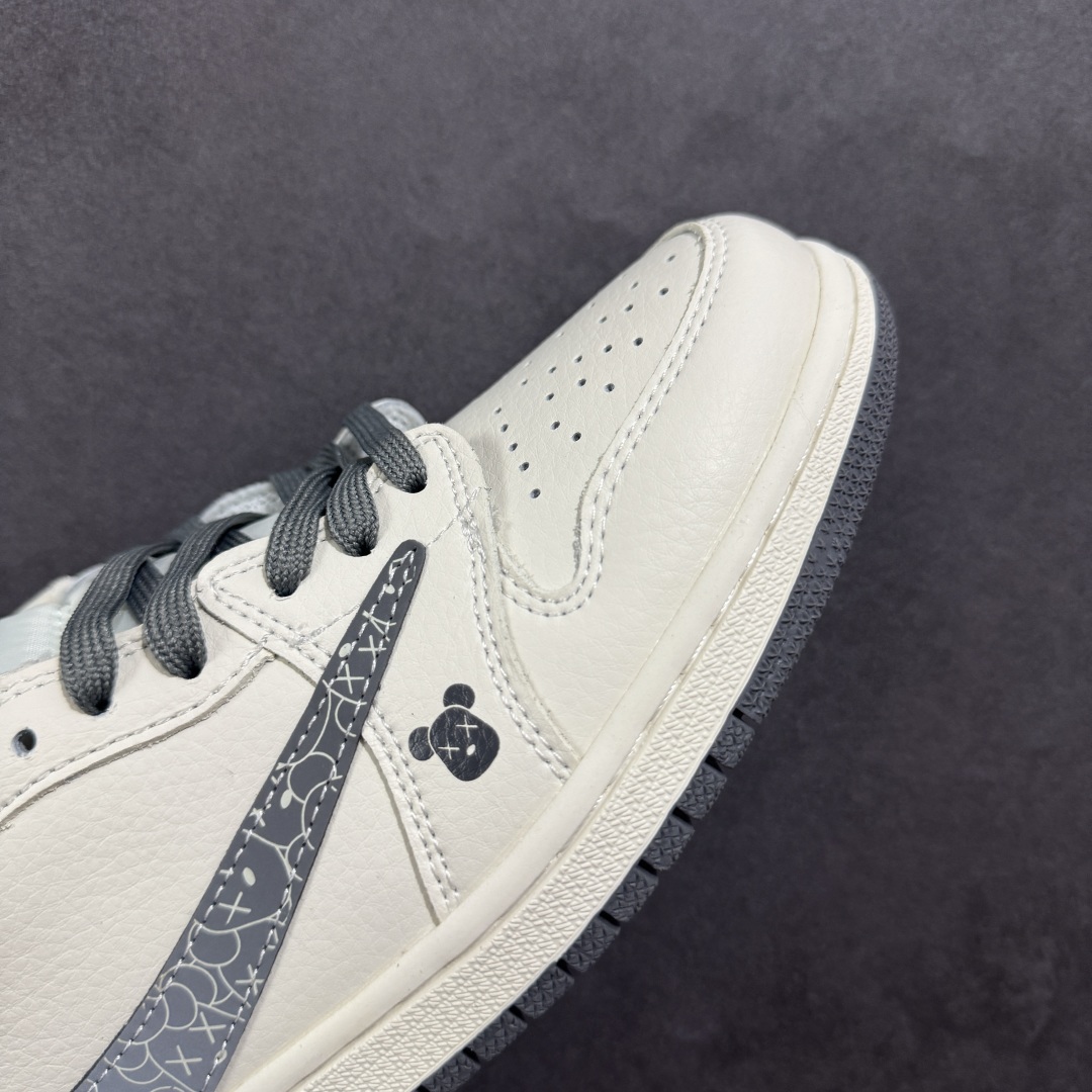 【定制版】Travis Scott x Fragment Design x Air Jordan 1 Low SP AJ1 Supreme联名 涂鸦暴力熊 低帮文化休闲板鞋 XS2024-035