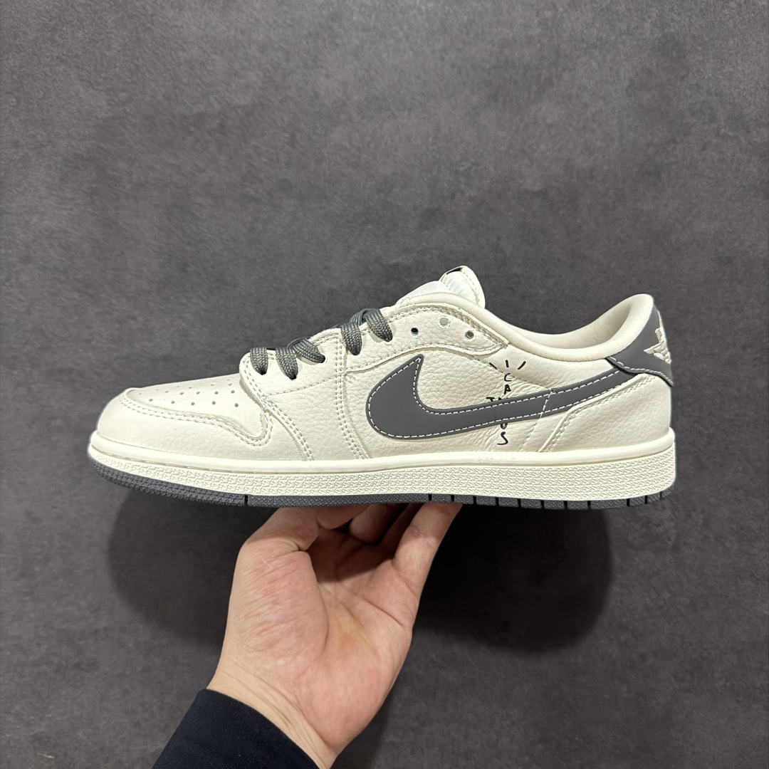 【定制版】Travis Scott x Fragment Design x Air Jordan 1 Low SP AJ1 Supreme联名 涂鸦暴力熊 低帮文化休闲板鞋 XS2024-035