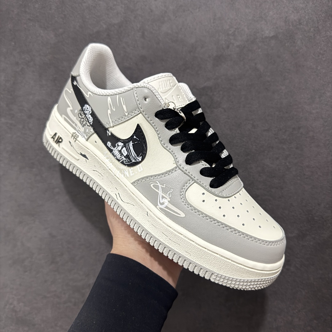 260 【定制版】Nike Air Force 1'07 Low ”Quit Smoking” 戒烟骷髅 空军一号定制低帮板鞋 DO7471-991