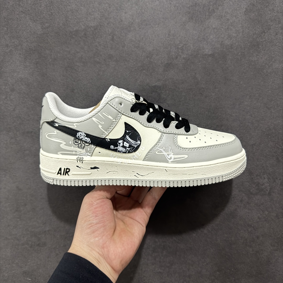 260 【定制版】Nike Air Force 1'07 Low ”Quit Smoking” 戒烟骷髅 空军一号定制低帮板鞋 DO7471-991