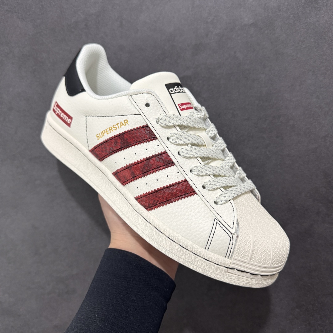 240 【定制版】AD Originals Superstar x Supreme 白黑红 BZ2527