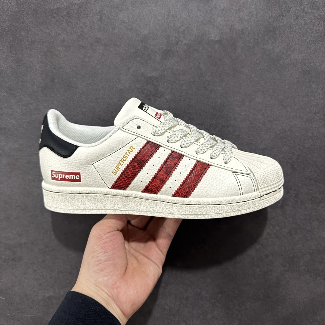 240 【定制版】AD Originals Superstar x Supreme 白黑红 BZ2527