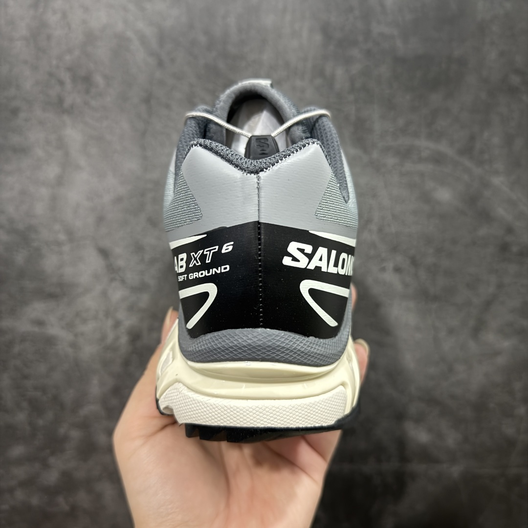 图片[4]-【PZ纯原】SALOMON XT-6 萨洛蒙潮流越野机能户外功能鞋 元祖灰 473057 全新版本出货 好货不怕晚 品质 细节 材料都是肉眼可以见！ 售前售后也是其它工厂无法匹敌！ 纯原外贸平台特供订单 耗时半年巨作 全套原纸板楦头开发 原厂特供网布配套加持 确保原汁原味 完美呈现版型 原档数据独家私模五层组合大底 原装Ortholite轻量化鞋垫 中底布带钢印编号 原厂TPU锁扣 进口港宝加持 后跟自然饱满 还原公司包裹性 鞋面以“锯齿”状的包裹系统呈现 在基色底之下加入了各种色点缀 将公司的最新技术和时尚前卫的造型融入耐用的长跑款式中 鞋面由 TPU 薄膜制成 并焊接在高耐磨网眼上 使其既时尚又坚固 由 ACS底盘支撑 可增强稳定性和支撑力 以及由橡胶凸耳 Contragrip外底覆盖的 EVA 缓冲中底 旨在应对崎岖的地形 鞋舌上的彩色Salomon 标签、Quicklace 系统以及鞋头、鞋舌和鞋跟上的附加品牌使细节更加完美 让穿着者可以轻松驾驭户外与通勤下的任何运动生活场景 无缝鞋身户外随意纵横 颜值与脚感兼备 出街通勤 绝对非常吸睛 你值得拥有 尺码：36 36.5 37.5 38 38.5 39 40 40.5 41 42 42.5 43 44 44.5 45-选品中心