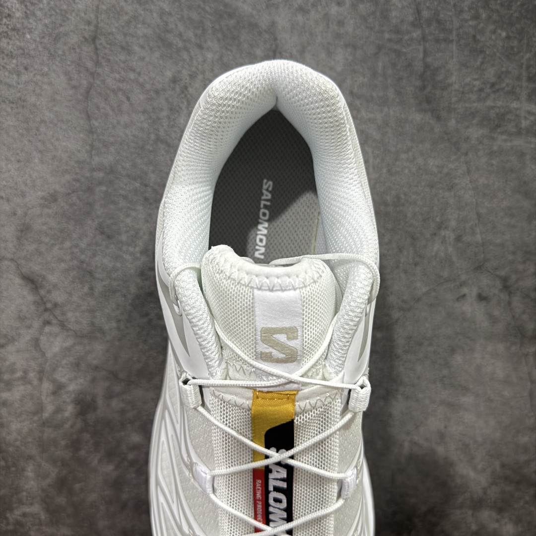 图片[8]-【PZ纯原】SALOMON XT-6 萨洛蒙潮流越野机能户外功能鞋 白色 412529 全新版本出货 好货不怕晚 品质 细节 材料都是肉眼可以见！ 售前售后也是其它工厂无法匹敌！ 纯原外贸平台特供订单 耗时半年巨作 全套原纸板楦头开发 原厂特供网布配套加持 确保原汁原味 完美呈现版型 原档数据独家私模五层组合大底 原装Ortholite轻量化鞋垫 中底布带钢印编号 原厂TPU锁扣 进口港宝加持 后跟自然饱满 还原公司包裹性 鞋面以“锯齿”状的包裹系统呈现 在基色底之下加入了各种色点缀 将公司的最新技术和时尚前卫的造型融入耐用的长跑款式中 鞋面由 TPU 薄膜制成 并焊接在高耐磨网眼上 使其既时尚又坚固 由 ACS底盘支撑 可增强稳定性和支撑力 以及由橡胶凸耳 Contragrip外底覆盖的 EVA 缓冲中底 旨在应对崎岖的地形 鞋舌上的彩色Salomon 标签、Quicklace 系统以及鞋头、鞋舌和鞋跟上的附加品牌使细节更加完美 让穿着者可以轻松驾驭户外与通勤下的任何运动生活场景 无缝鞋身户外随意纵横 颜值与脚感兼备 出街通勤 绝对非常吸睛 你值得拥有 尺码：36 36.5 37.5 38 38.5 39 40 40.5 41 42 42.5 43 44 44.5 45-选品中心