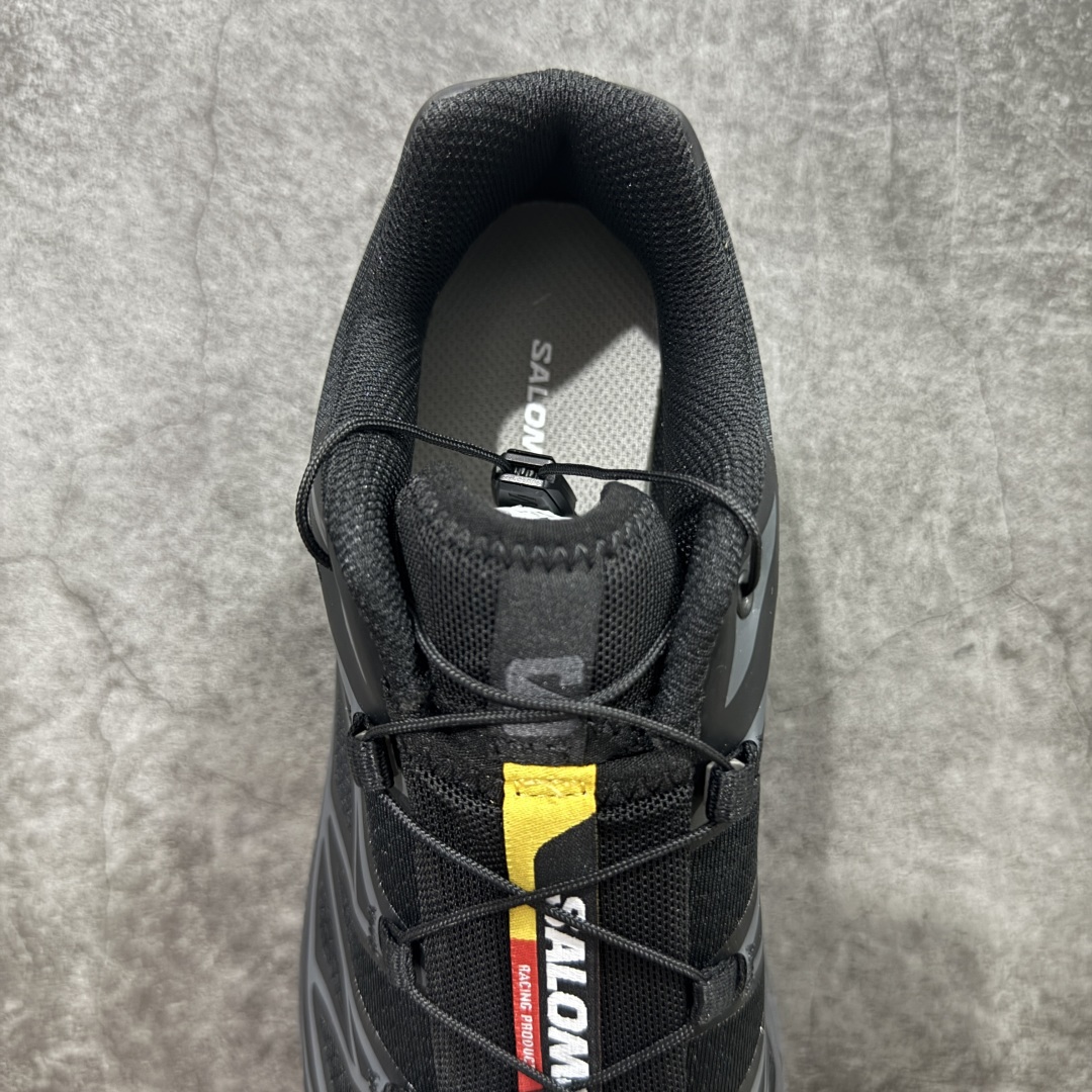 图片[8]-【PZ纯原】SALOMON XT-6 萨洛蒙潮流越野机能户外功能鞋 黑色 410866 全新版本出货 好货不怕晚 品质 细节 材料都是肉眼可以见！ 售前售后也是其它工厂无法匹敌！ 纯原外贸平台特供订单 耗时半年巨作 全套原纸板楦头开发 原厂特供网布配套加持 确保原汁原味 完美呈现版型 原档数据独家私模五层组合大底 原装Ortholite轻量化鞋垫 中底布带钢印编号 原厂TPU锁扣 进口港宝加持 后跟自然饱满 还原公司包裹性 鞋面以“锯齿”状的包裹系统呈现 在基色底之下加入了各种色点缀 将公司的最新技术和时尚前卫的造型融入耐用的长跑款式中 鞋面由 TPU 薄膜制成 并焊接在高耐磨网眼上 使其既时尚又坚固 由 ACS底盘支撑 可增强稳定性和支撑力 以及由橡胶凸耳 Contragrip外底覆盖的 EVA 缓冲中底 旨在应对崎岖的地形 鞋舌上的彩色Salomon 标签、Quicklace 系统以及鞋头、鞋舌和鞋跟上的附加品牌使细节更加完美 让穿着者可以轻松驾驭户外与通勤下的任何运动生活场景 无缝鞋身户外随意纵横 颜值与脚感兼备 出街通勤 绝对非常吸睛 你值得拥有 尺码：36 36.5 37.5 38 38.5 39 40 40.5 41 42 42.5 43 44 44.5 45-选品中心