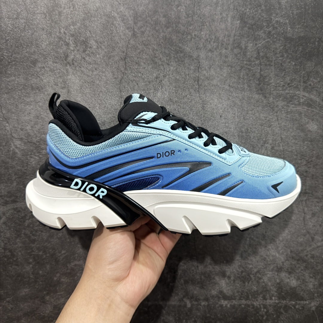 500 【海淘代购版本】DIOR迪奥 B44 织物 圆头系带 低帮 生活休闲鞋 男款 蓝色 限量编号版 复古休闲老爹鞋