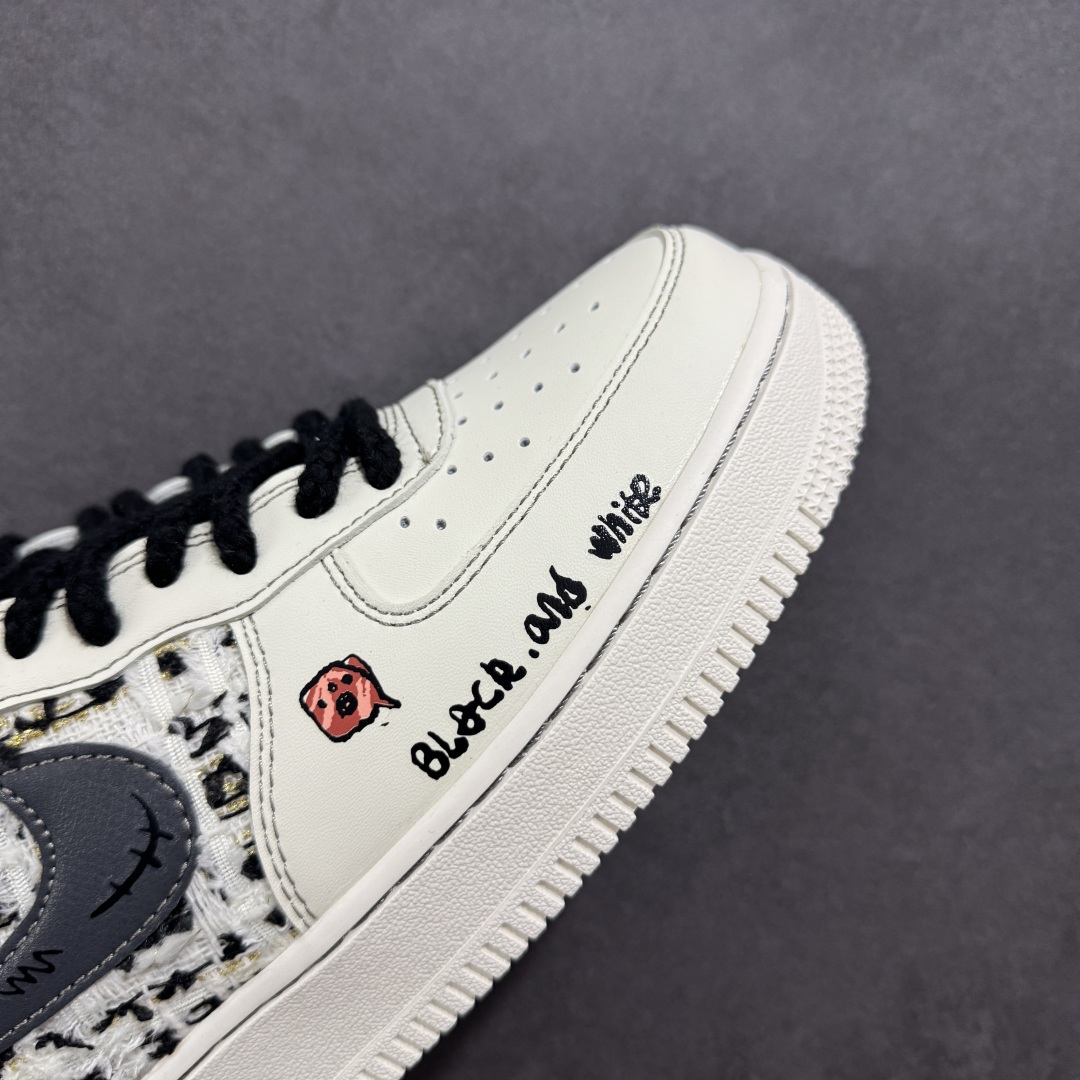 260 【定制版】Nike Air Force 1'07 Low ”Little Black Cat” 小香风系列 小黑猫 空军一号低帮休闲板鞋 FJ7740-710