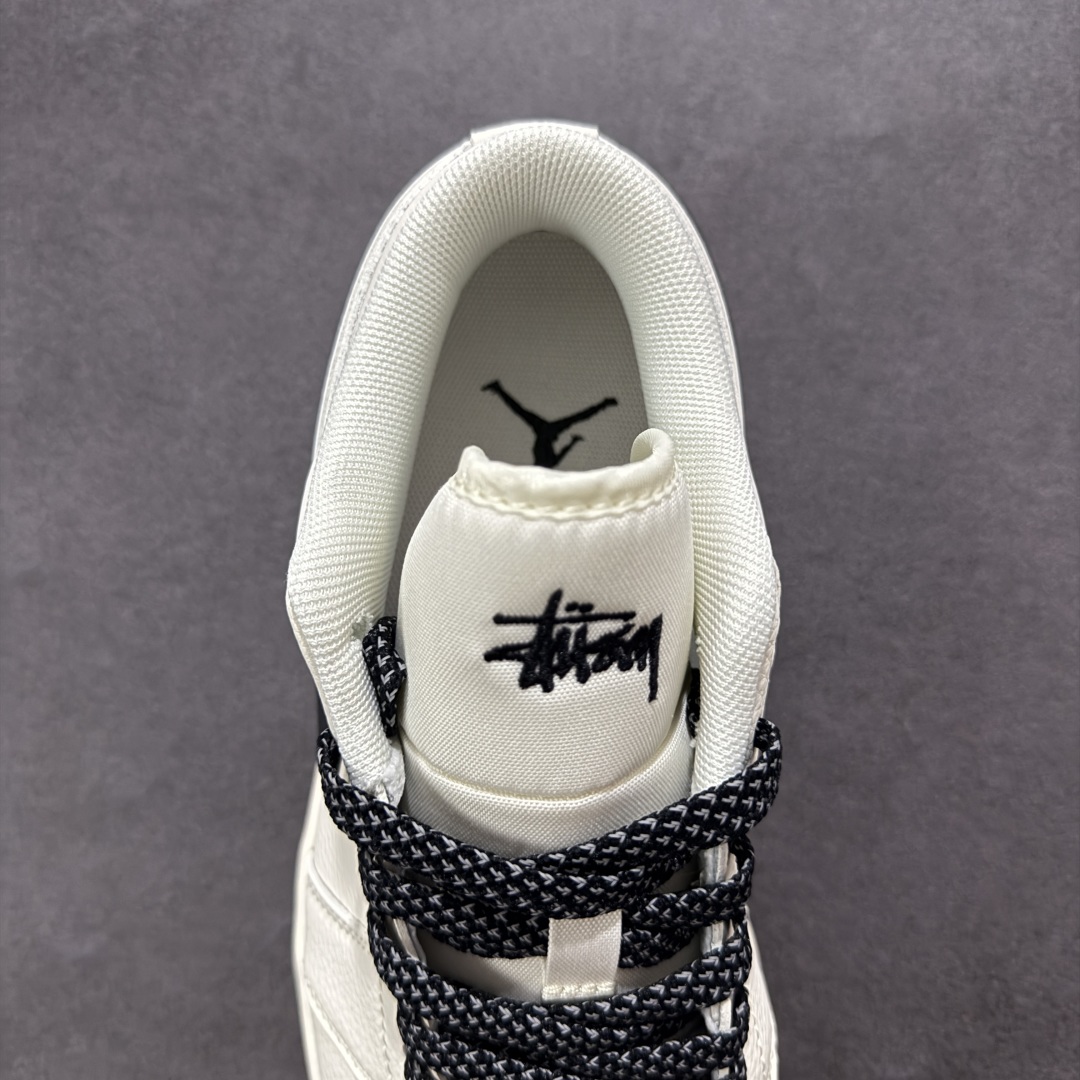 280 【定制版】Air Jordan 1 Low AJ1 乔1 斯图西联名 黑勾生胶 高端定制 低帮复古篮球鞋 XX3168-170
