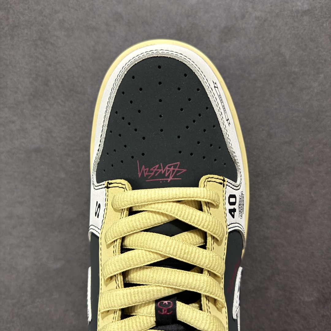 280 【定制版】Nike SB Dunk Low 斯图西联名 黑红 周年高端定制 低帮休闲板鞋 ST6636-002