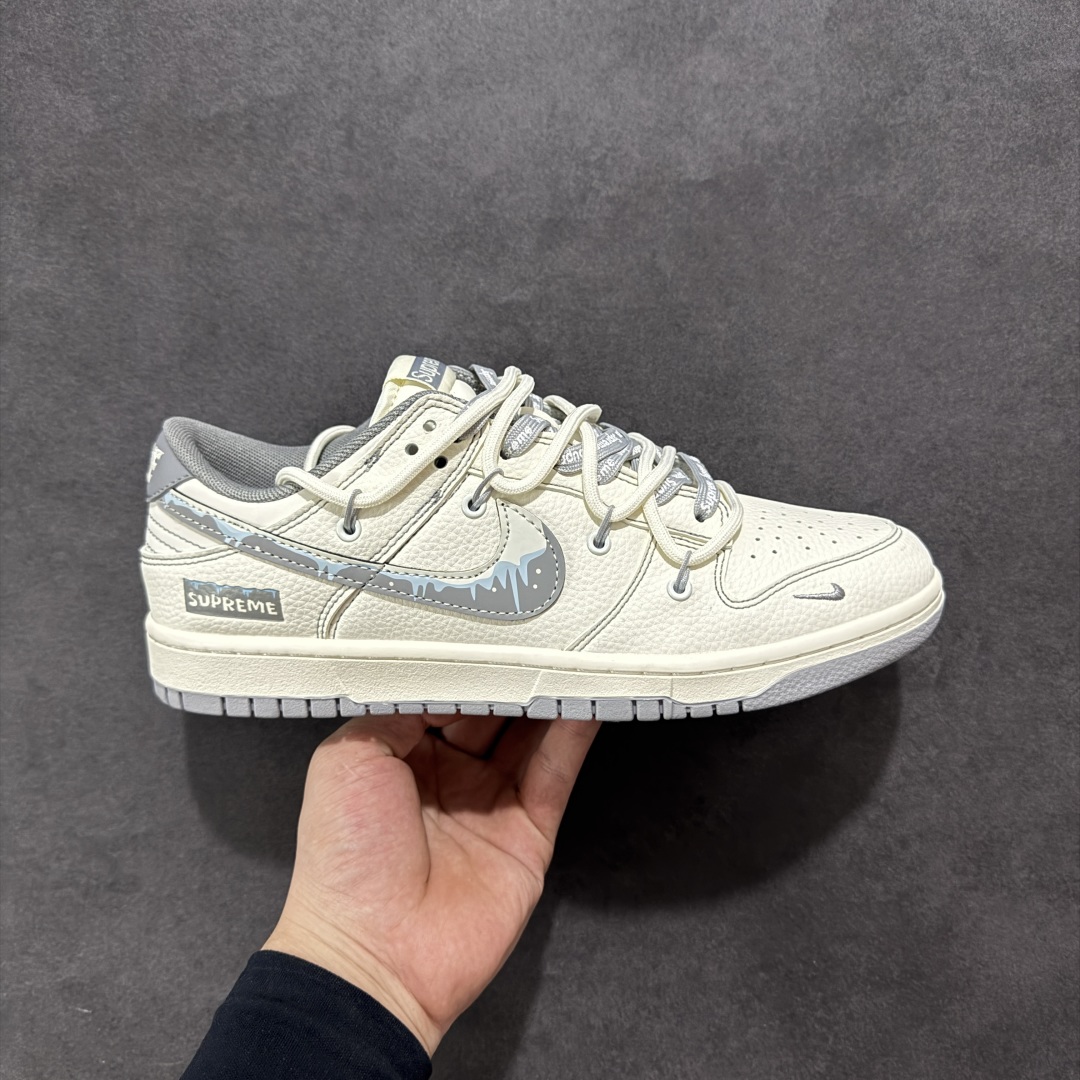 300 【定制版】Nike SB Dunk Low Sup系列 绑带米白涂鸦勾 周年高端定制 低帮休闲板鞋 DM6868-080