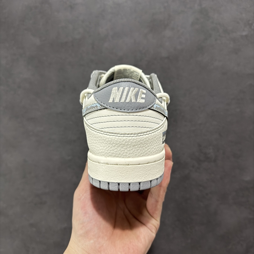 300 【定制版】Nike SB Dunk Low Sup系列 绑带米白涂鸦勾 周年高端定制 低帮休闲板鞋 DM6868-080