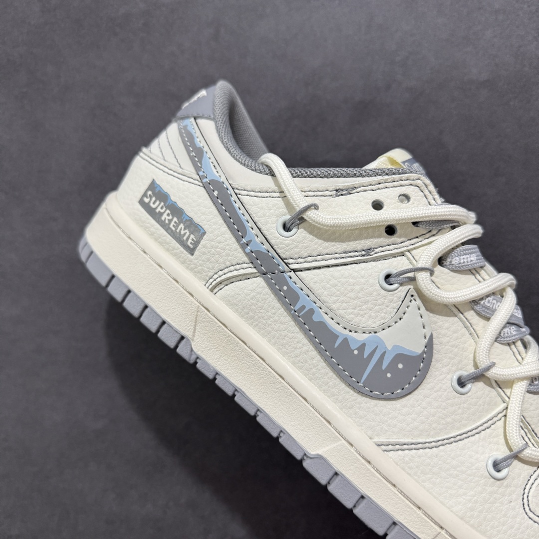 300 【定制版】Nike SB Dunk Low Sup系列 绑带米白涂鸦勾 周年高端定制 低帮休闲板鞋 DM6868-080