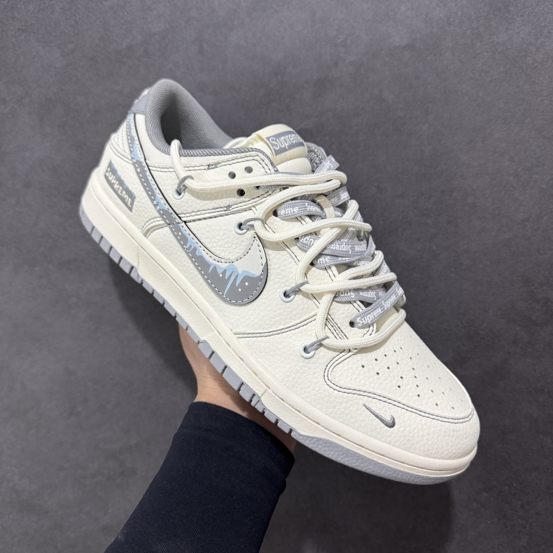 300 【定制版】Nike SB Dunk Low Sup系列 绑带米白涂鸦勾 周年高端定制 低帮休闲板鞋 DM6868-080