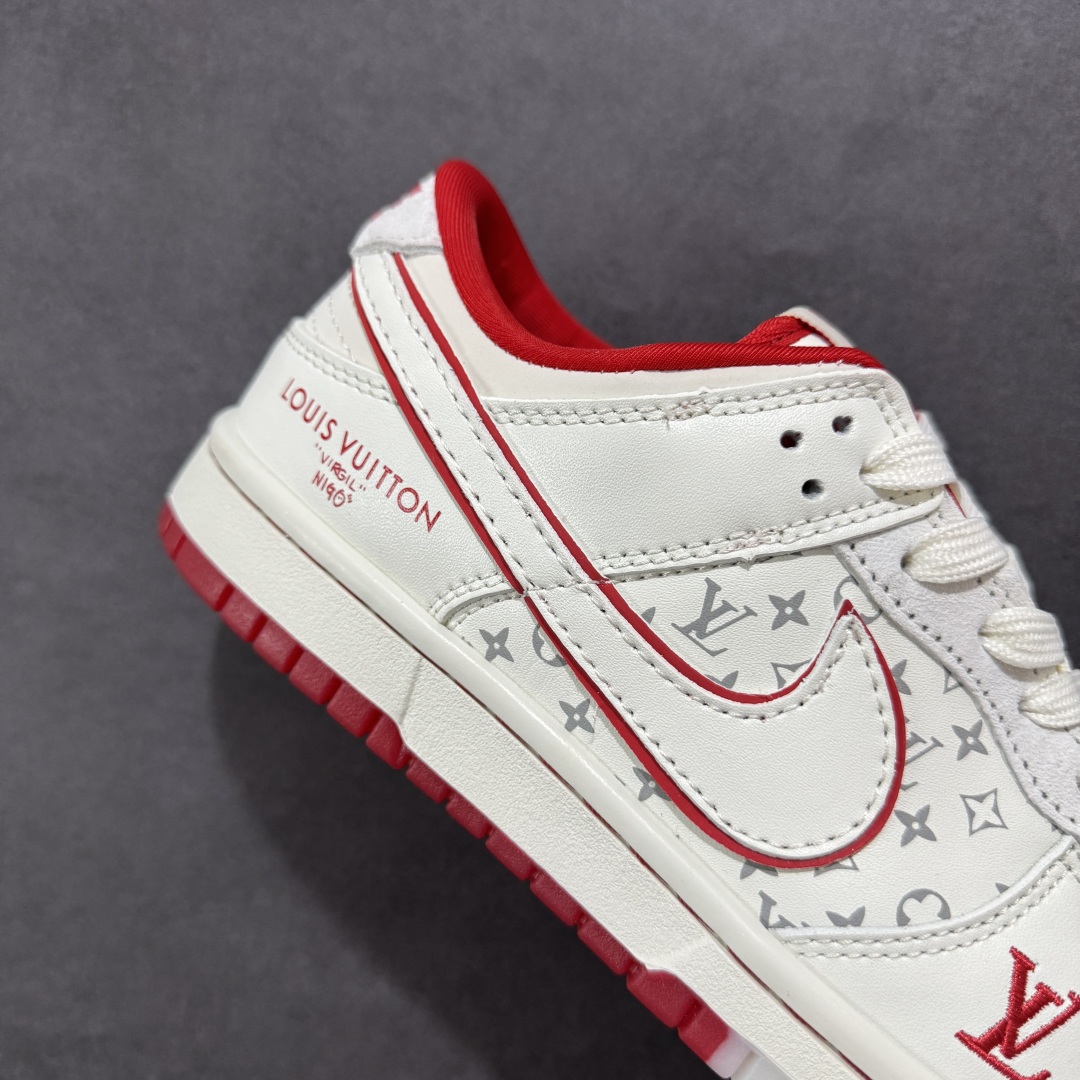 图片[6]-【定制版】Nk SB Dunk Low LV联名红白 3m反光 夜光效果 周年高端定制 低帮休闲板鞋 #高端定制鞋盒 大厂纯原品质出货 超高清洁度 皮料切割干净无任何毛边 细节完美 原厂OrthoLite（欧索莱）缓冲环保去味海绵鞋垫‼️ 货号：CH8311-275 尺码：36 36.5 37.5 38 38.5 39 40 40.5 41 42 42.5 43 44 44.5 45-选品中心