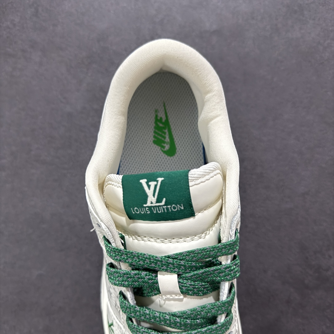 图片[6]-【定制版】Nk SB Dunk Low LV联名绿白 3m反光 夜光效果 周年高端定制 低帮休闲板鞋 #高端定制鞋盒 大厂纯原品质出货 超高清洁度 皮料切割干净无任何毛边 细节完美 原厂OrthoLite（欧索莱）缓冲环保去味海绵鞋垫‼️ 货号：CH8311-278 尺码：36 36.5 37.5 38 38.5 39 40 40.5 41 42 42.5 43 44 44.5 45-选品中心