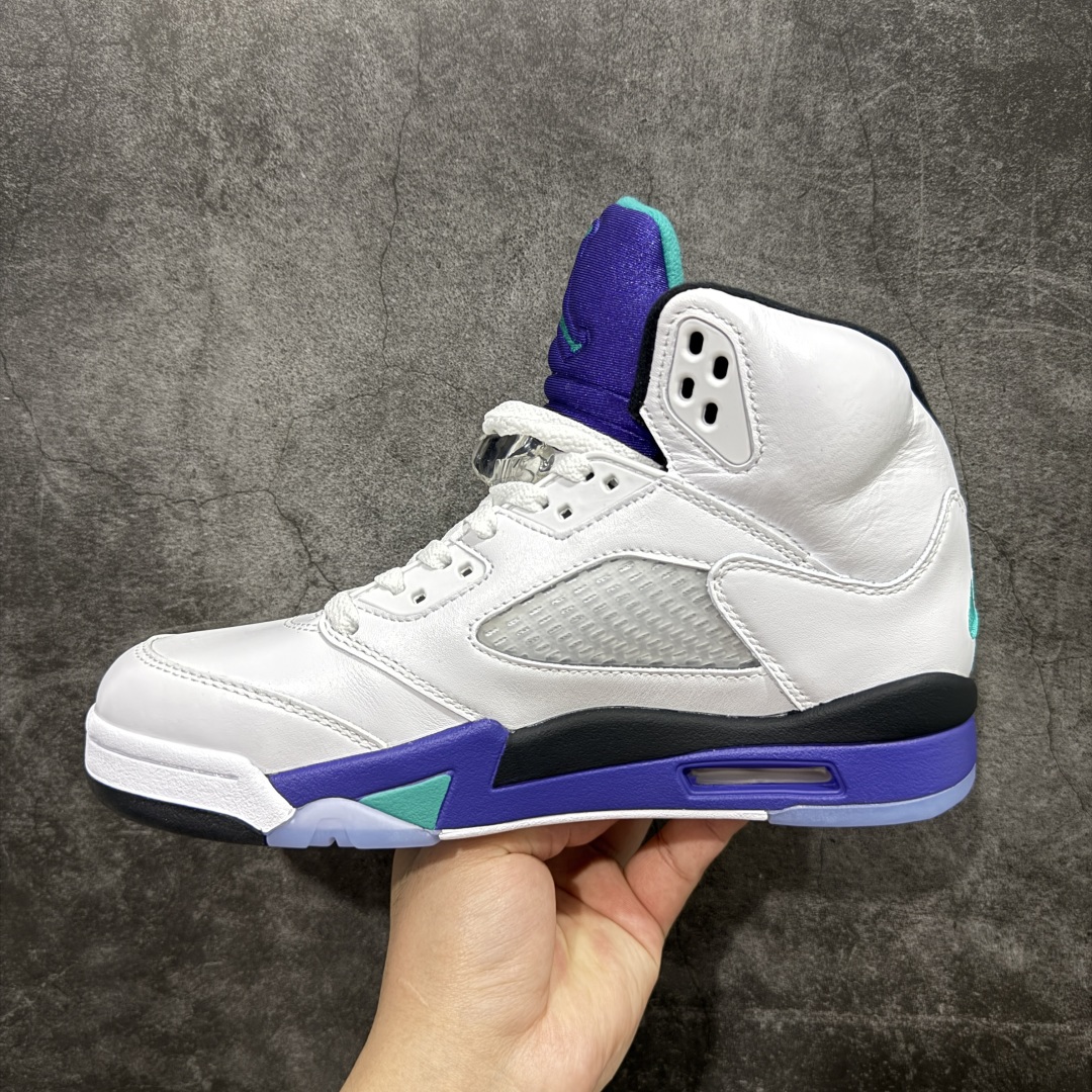 360 【原厂版本】Air Jordan 5 Retro ”Grape” 高帮 白紫色 AJ5 乔丹5代 aj5 乔5 高邦 白紫色 HQ7978-100