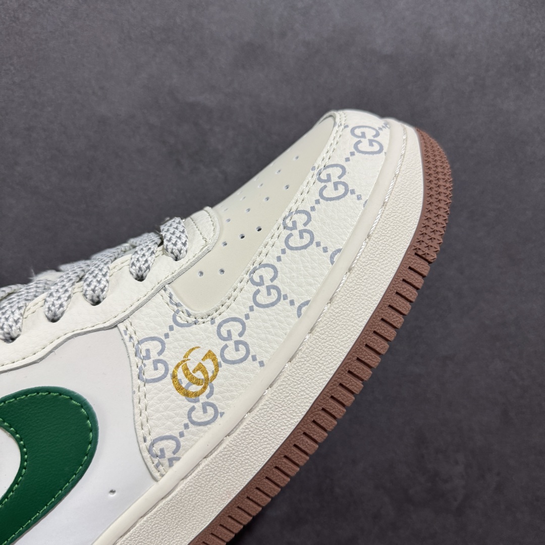  
【定制版】Nike Air Force 1'07 Low 古驰联名 棕底绿勾 空军一号低帮休闲板鞋 