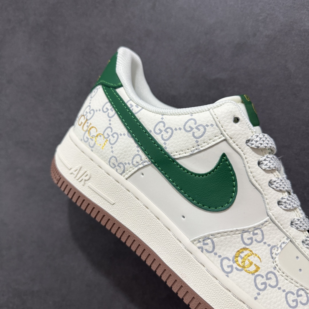  
【定制版】Nike Air Force 1'07 Low 古驰联名 棕底绿勾 空军一号低帮休闲板鞋 