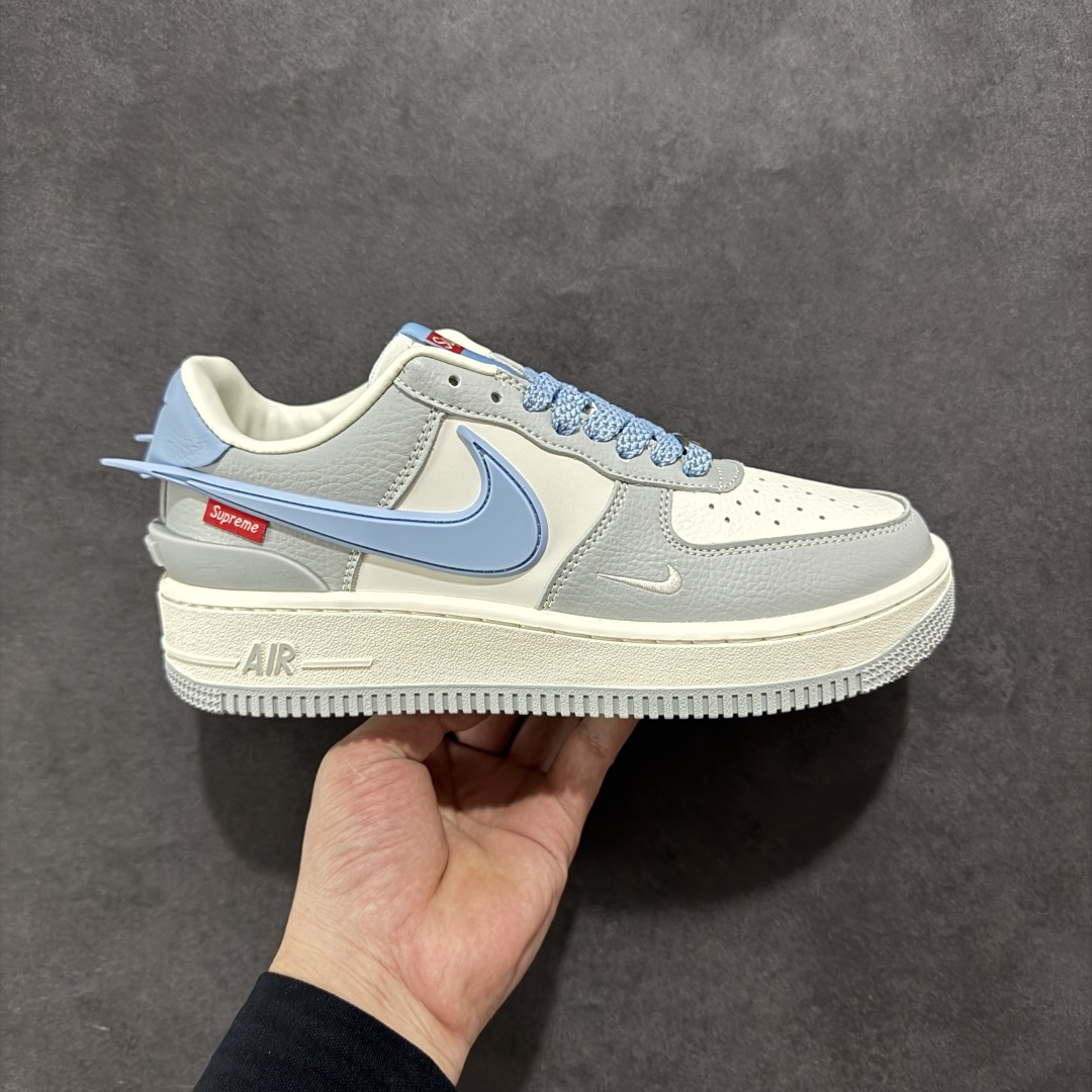  
【定制版】Nike Air Force 1'07 Low Supreme联名 浅蓝大勾 空军一号低帮