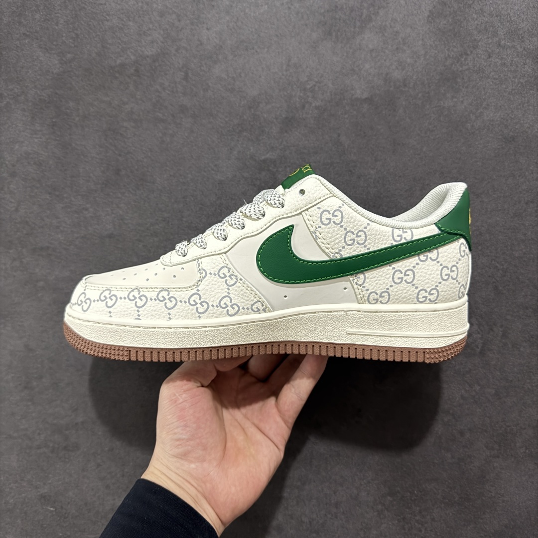  
【定制版】Nike Air Force 1'07 Low 古驰联名 棕底绿勾 空军一号低帮休闲板鞋 