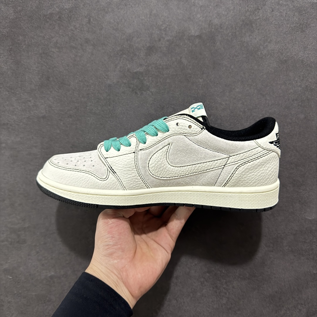 
【定制版】Air Jordan 1 Low AJ1 乔1 OFF联名-青灰 低帮复古文化休闲板鞋 X