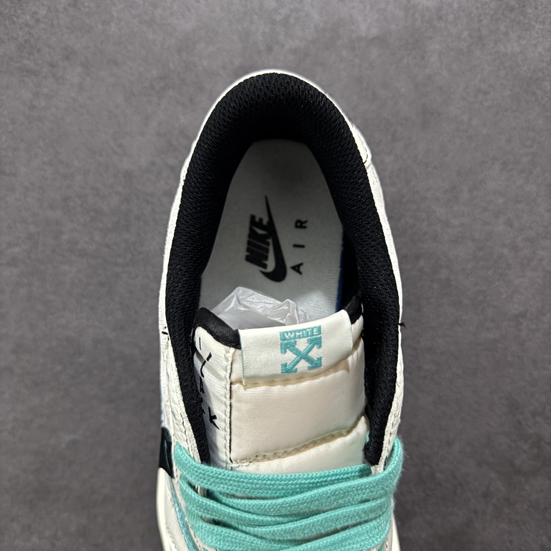  
【定制版】Air Jordan 1 Low AJ1 乔1 OFF联名-青灰 低帮复古文化休闲板鞋 X