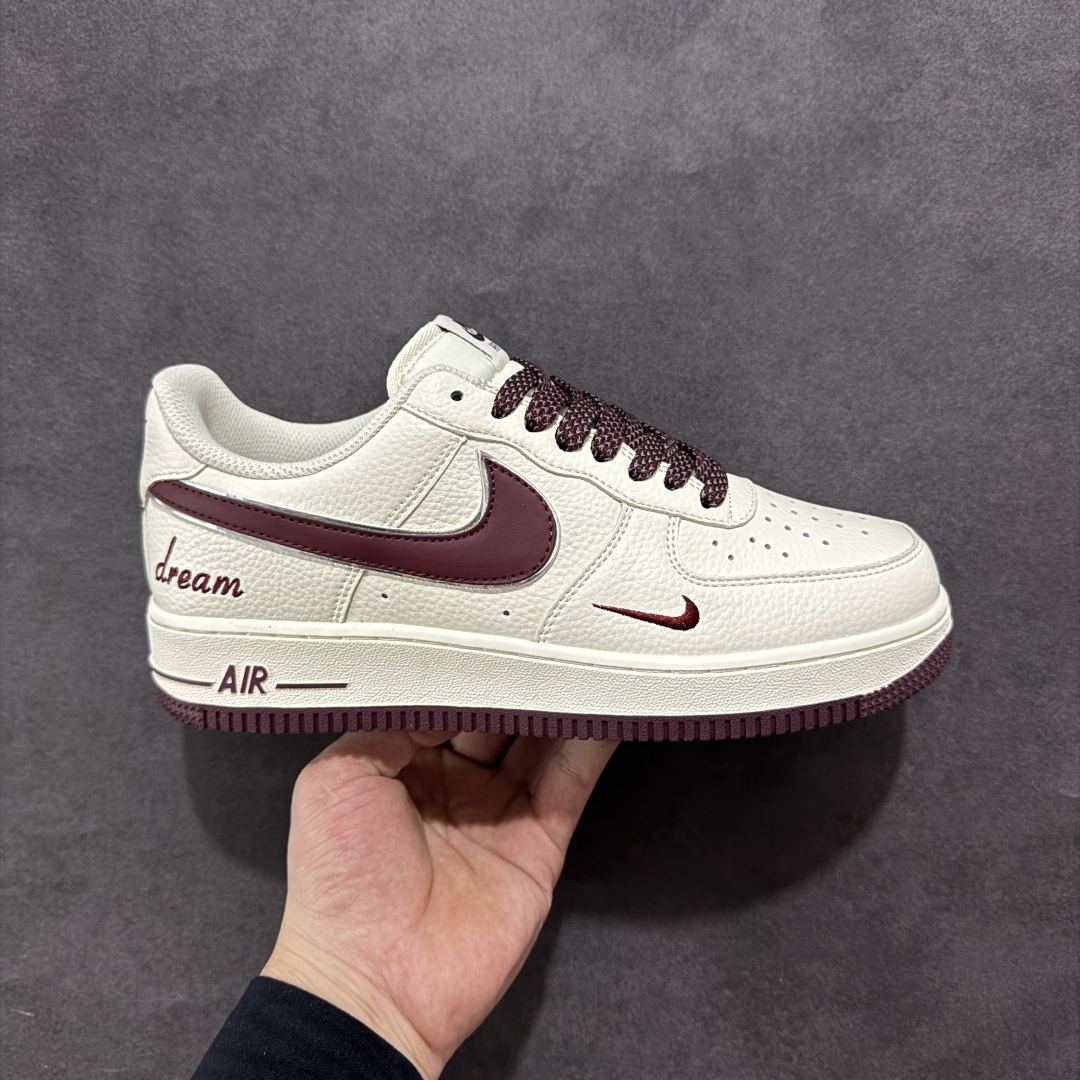 200 【定制版】Nike Air Force 1'07 Low ”Dream” 白酒红小勾 空军一号低帮休闲板鞋 DR2024-105