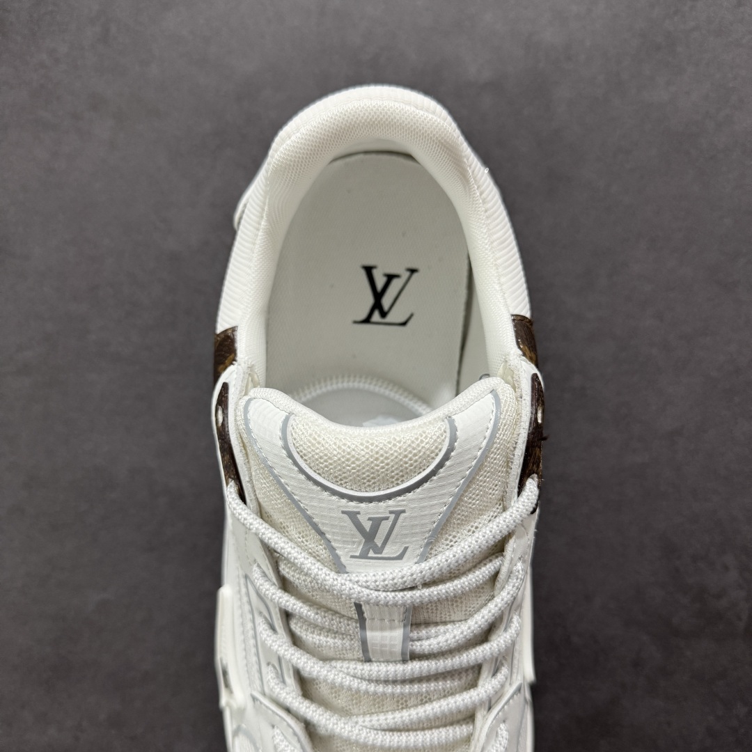 2025 LOUIS VUITTON Olympia 牛皮革 圆头系带 低帮 生活休闲鞋 男款 白色