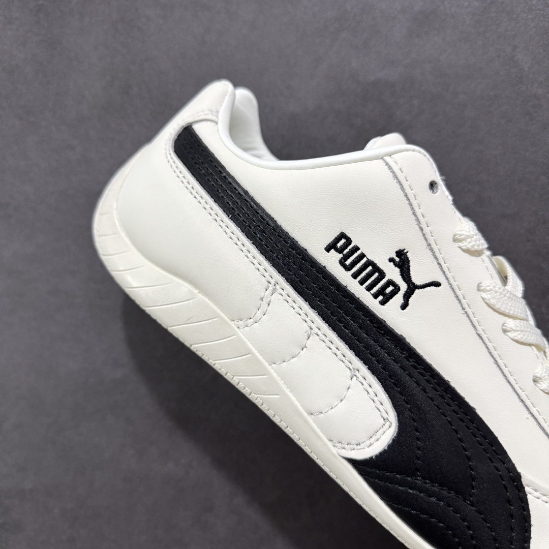 图片[6]-【YH版本】Puma Roma M Motorsport 彪马罗马阿莫尔系列低帮复古运动休闲赛车跑鞋 YY联名系列 黑色 全球知名运动品牌PUMA宝马赛车系列，融合了宝马车队的标志性配色，以趣味十足又前卫复古的设计引领潮流，将赛道精神融入街头时尚，开启前卫竞速之旅。自1978年巴伐利亚车队走上世界舞台，宝马赛车就在全球汽车制造和赛车运动领域留下了浓墨重彩的一笔。全新的两款BMW MMS Roma与BMW MMS Speedboat鞋款，均从宝马车型中汲取灵感。以黑或白为底色，融入经典配色，主打前卫复古风。Roma鞋款的鞋侧以复古的流线造型，缀以宝马经典Logo，巧妙吸睛；而Speedcat鞋款以亮眼三色条纹元素缀以舒适鞋面，赋予了独特的个性美学，演绎赛车的无尽能量。 货号：401603 -02 尺码 35.5 36 37 37.5 38 38.5 39 40 40.5 41 42 42.5 43 44 44.5 45-选品中心