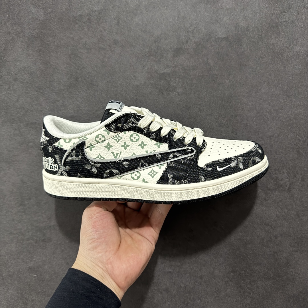 260 【定制版】Travis Scott x Nike Air Jordan 1 Low x Louis Vuitton Air Jordan 1 Low 反转绿白棕小钩倒钩 XD0798-301 S